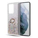SAMSUNG GALAXY S21 ULTRA WATERFALL RING LIQUID SPARKLING QUICKSAND CASE BLACK