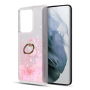 SAMSUNG GALAXY S21 ULTRA WATERFALL RING LIQUID SPARKLING QUICKSAND CASE BLACK