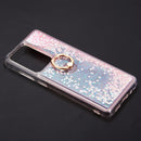 SAMSUNG GALAXY S21 ULTRA WATERFALL RING LIQUID SPARKLING QUICKSAND CASE BLACK
