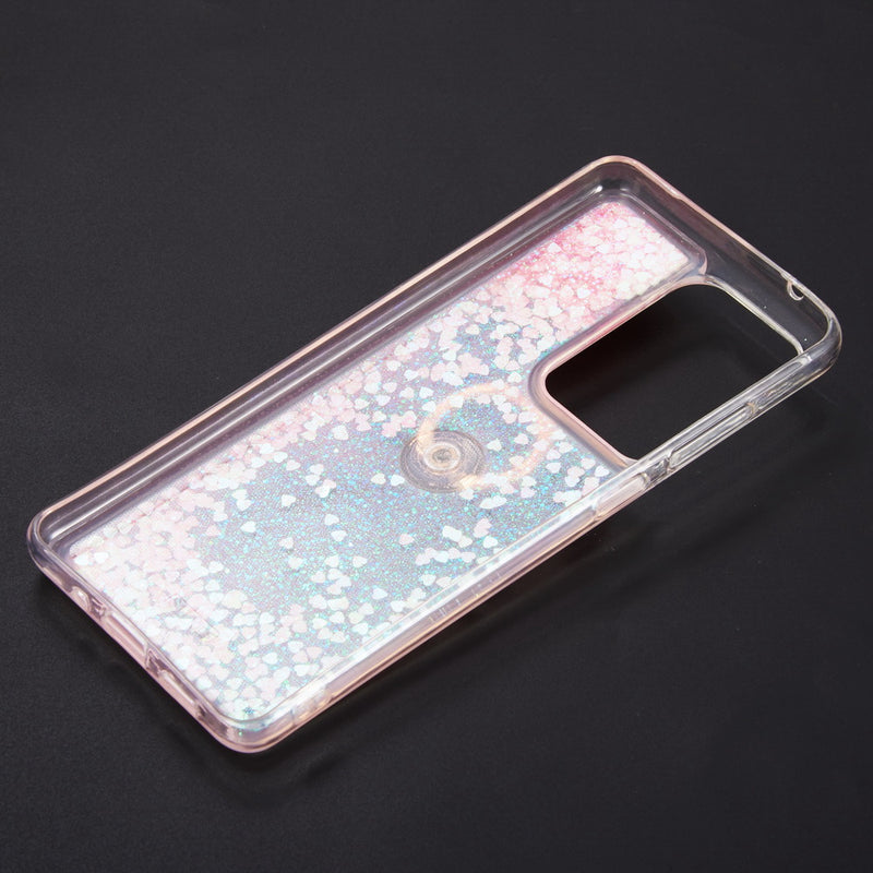 SAMSUNG GALAXY S21 ULTRA WATERFALL RING LIQUID SPARKLING QUICKSAND CASE BLACK