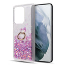 SAMSUNG GALAXY S21 ULTRA WATERFALL RING LIQUID SPARKLING QUICKSAND CASE BLACK