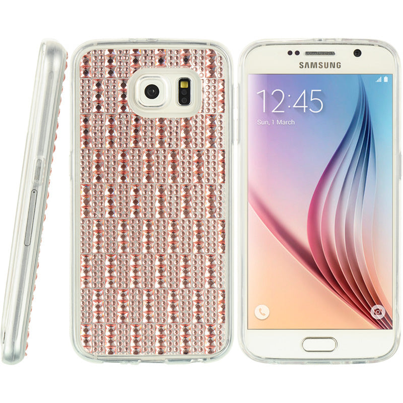 SAMSUNG GALAXY S6 CRYSTAL TPU CASE BEDAZZLED PINK
