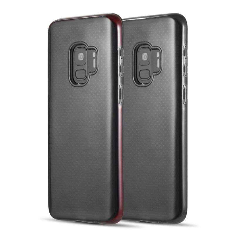 CASE FOR SAMSUNG S9 CONTEMPO ANTI-SHOCK TPU BLACK TINTED WITH INNER BORDER