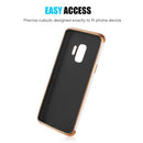 SAMSUNG GALAXY S9 SAFFIANO LUXURY  CASE ELECTROPLATED FRAME & BUTTON