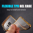 SAMSUNG GALAXY S9 TRANSPARENT TPU CASE W/ ELECTROPLATED FRAME