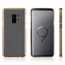 SAMSUNG GALAXY S9 TRANSPARENT TPU CASE W/ ELECTROPLATED FRAME