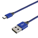 UNIVERSAL USB-C NYLON BRAIDED 6 FT FAST CHARGING DATA CABLE