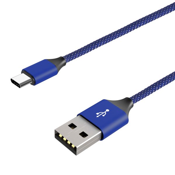 UNIVERSAL USB-C NYLON BRAIDED 6 FT FAST CHARGING DATA CABLE
