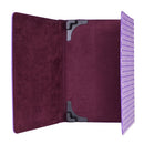 9" Magnetic Folding Android Tablet & iPad Protective Folio Case Purple Pattern