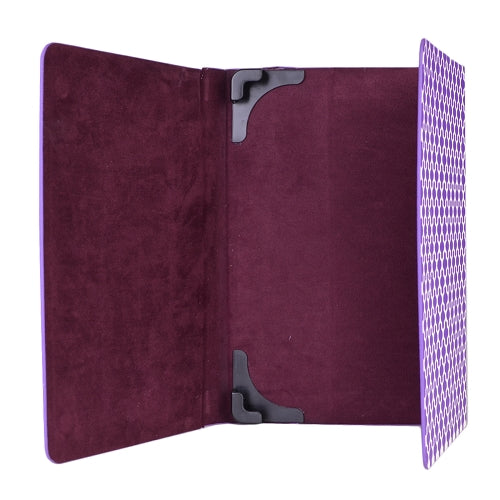 9" Magnetic Folding Android Tablet & iPad Protective Folio Case Purple Pattern