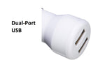 SimplyASP Tech Car charger Designed for ALL Devices (12W Dual USB) - White