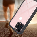 for IPHONE 11 PRO CLEAR RUGGED BUMPER HARD PC CLEAR BACK SHOCKPROOF BLACK