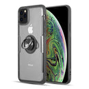 THE ROBOTECH FUSION CANDY CARBON FIBER FRAME TPU CASE WITH ACRYLIC BACK PLATE AND ATTACHED MAGNET RING STAND FOR IPHONE 11 PRO - BLACK