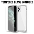 IPHONE 11 PRO MAX LUXMO TOUGH FUSION-X RUGGED BUMPER CASE TEMPERED GLASS