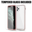IPHONE 11 PRO MAX LUXMO TOUGH FUSION-X RUGGED BUMPER CASE TEMPERED GLASS