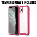 for IPHONE 11 PRO TOUGH FUSION-X RUGGED  BUMPER CASE TEMPERED GLASS