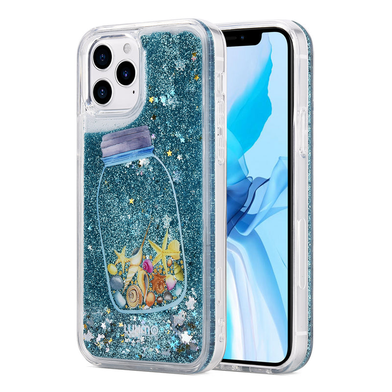 LUXMO WATERFALL FUSION LIQUID SPARKLING QUICKSAND CASE FOR IPHONE 12 MINI (5.4") - DRIFTING BOTTLE