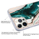 MARBLE IMD TPU SLIM CASE FOR IPHONE 13 PRO MAX 6.7" - EMERALD DESIGN