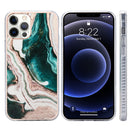 MARBLE IMD TPU SLIM CASE FOR IPHONE 13 PRO MAX 6.7" - EMERALD DESIGN