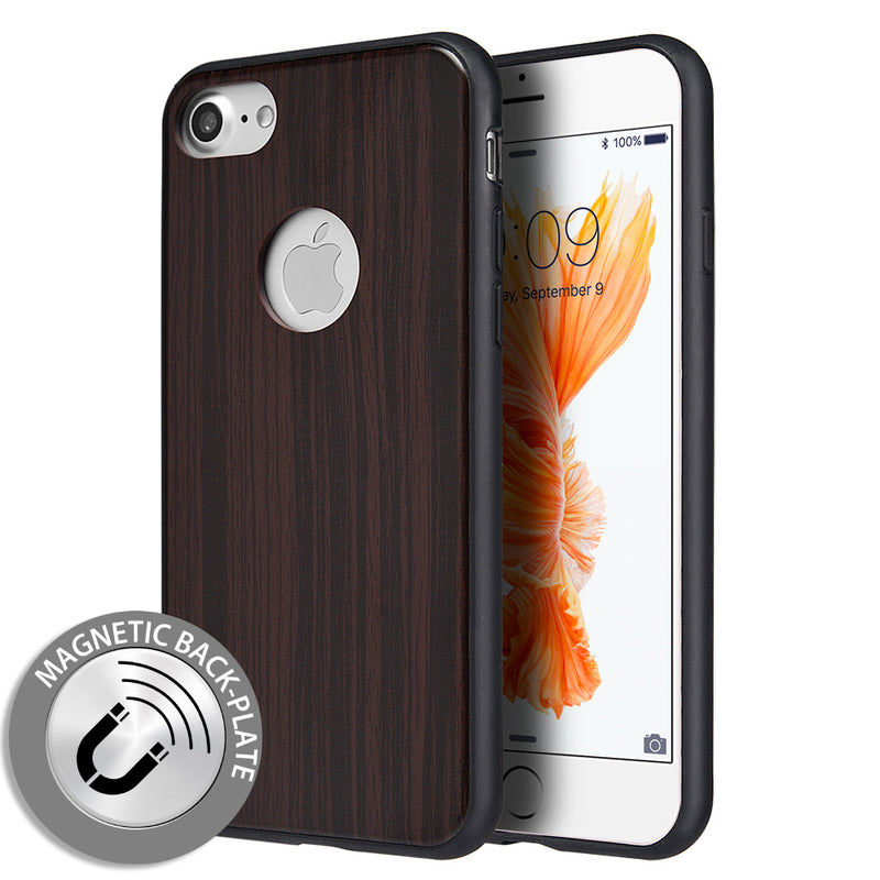 FOR IPHONE 7 THE KING WOOD FUSION CASE W/ BLACK WOOD TRIM