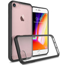 FOR IPHONE 8 / 7 / 6 FUSION CANDY  WITH CLEAR ACRYLIC BACK - BLACK