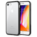 FOR IPHONE SE (2020) / 8 / 7 / 6 FUSION CANDY TPU WITH CLEAR ACRYLIC BACK - BLACK