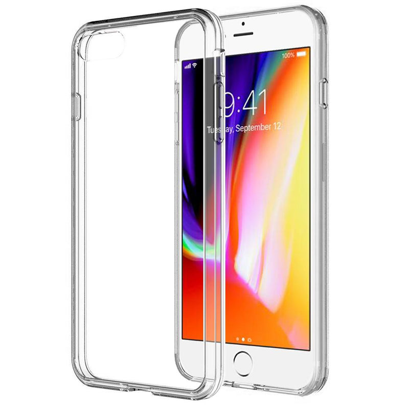FOR IPHONE 8 / 7 / 6 FUSION CANDY  WITH CLEAR ACRYLIC BACK - BLACK
