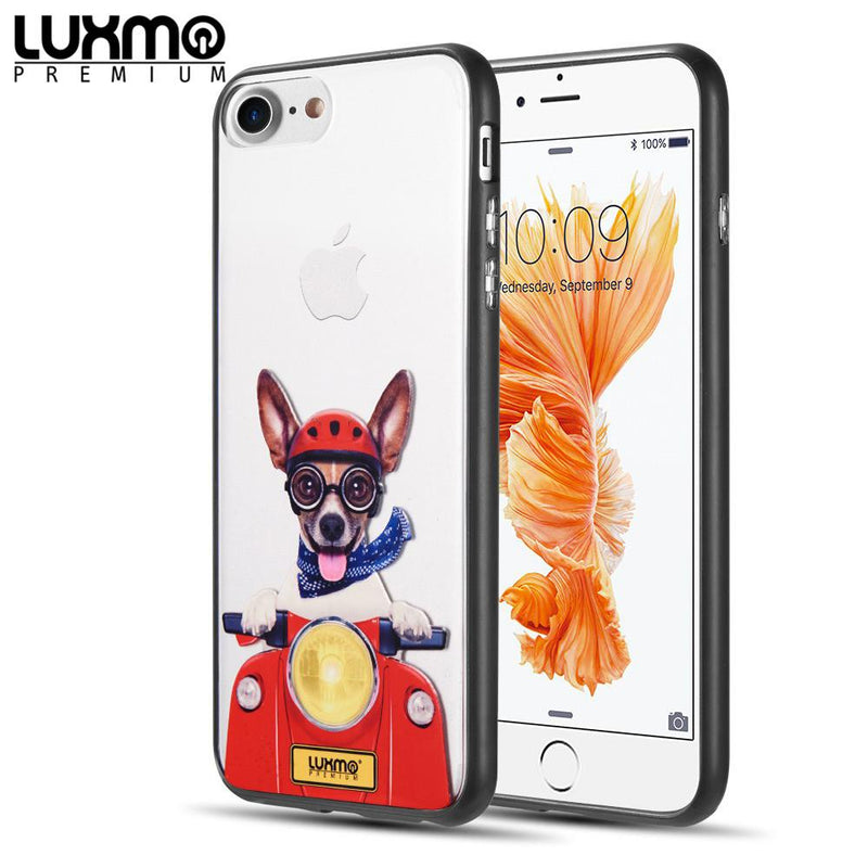 LUXMO PREMIUM DOG-N-STYLE IPHONE 8/7/6 CANDY BACK COVER SNAP ON CASE-BOSTON SWAG
