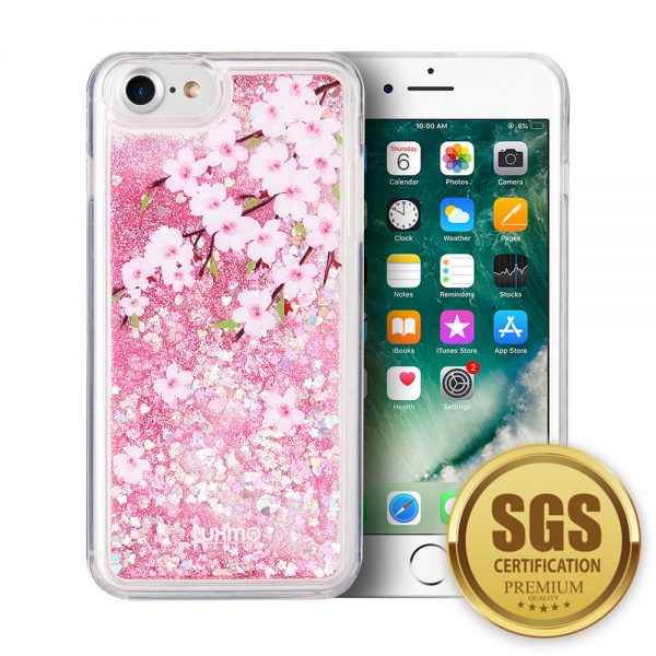 LUXMO WATERFALL SPARKLING QUICKSAND CASE FOR IPHONE SE(2020) /8/7/6-LES PIVOINES
