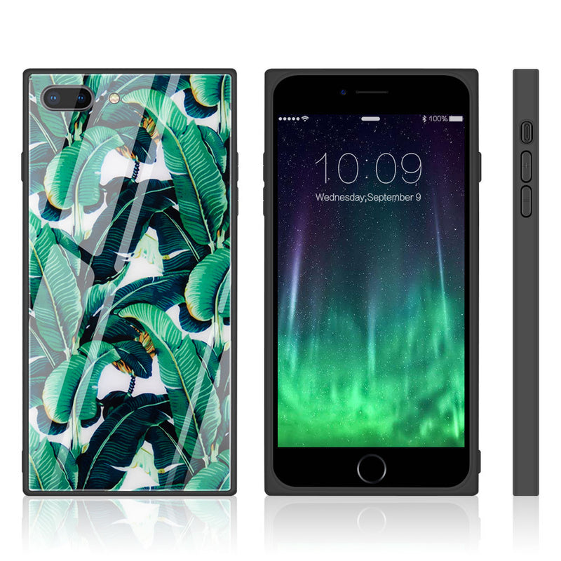 IPHONE 8 FUSION CANDY CASE WITH PRINTED TEMPERED GLASS BACK PLATE - DESIGN 003