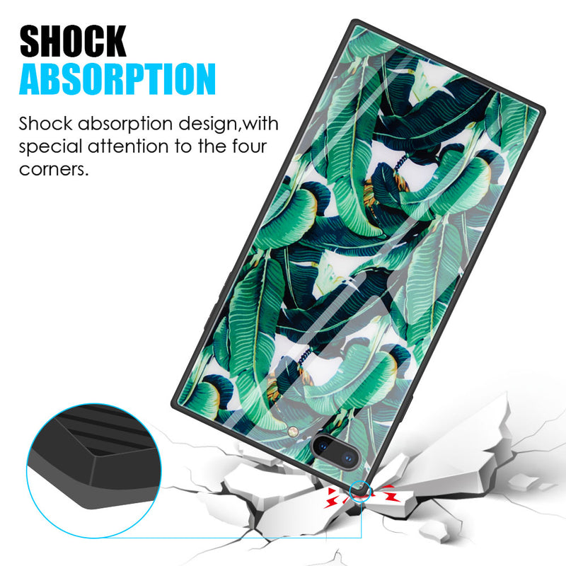 IPHONE 8 FUSION CANDY CASE WITH PRINTED TEMPERED GLASS BACK PLATE - DESIGN 003
