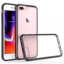 FOR IPHONE 8 / 7 / 6 PLUS FUSION CANDY TPU WITH CLEAR ACRYLIC BACK - BLACK
