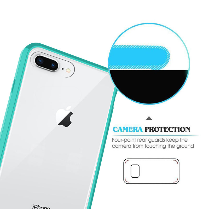 FOR IPHONE 8 / 7 / 6 PLUS FUSION CANDY TPU WITH CLEAR ACRYLIC BACK - BLACK