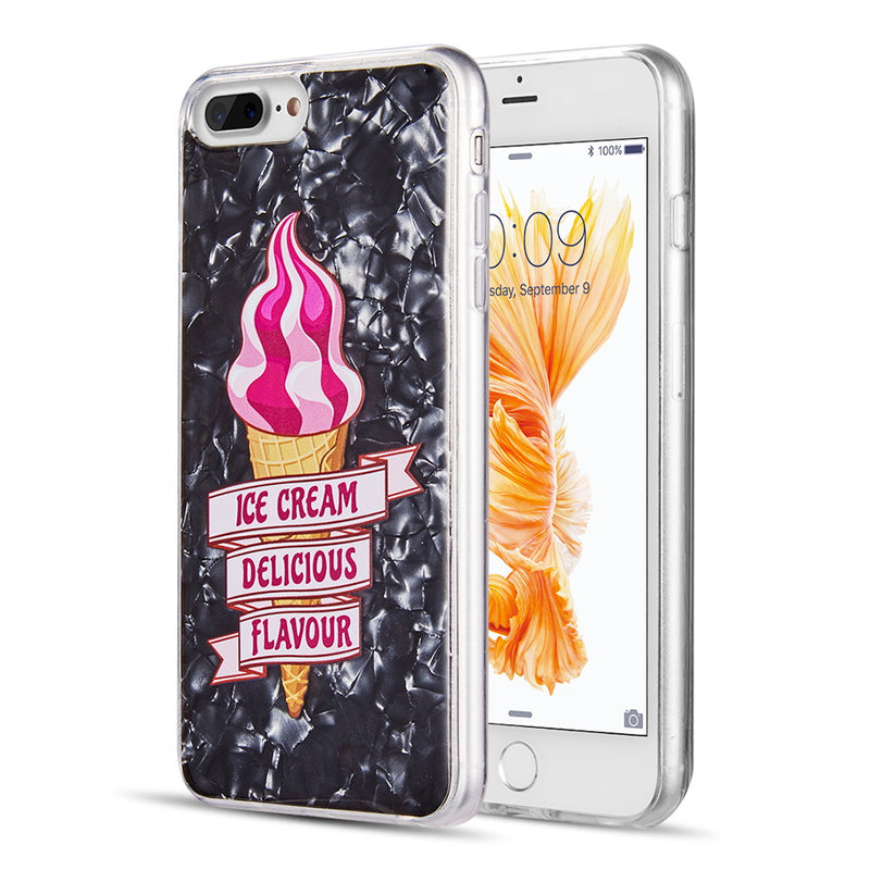 THE SEASHELL FUSION CANDY CASE WITH PRINTED DESIGN PATTERN FOR IPHONE 8 / 7 / 6 PLUS - SUMMER DELIGHT
