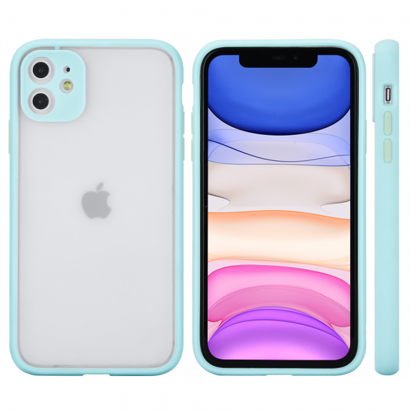 FROSTED PC CAMERA PROTECTOR CASE FOR IPHONE 11 - BLACK