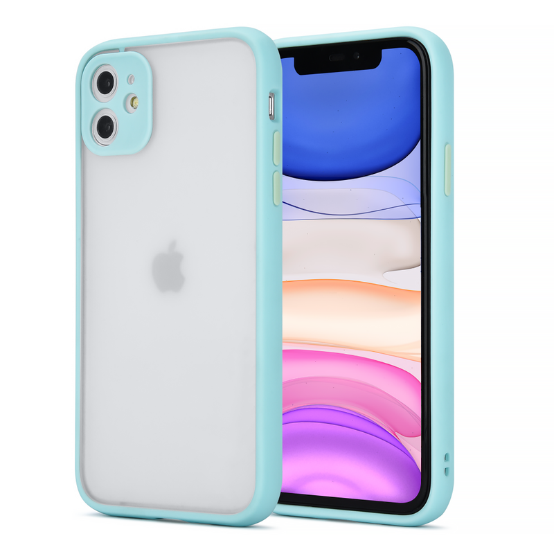 FROSTED PC CAMERA PROTECTOR CASE FOR IPHONE 11 - BLACK