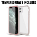 IPHONE 11 FUSION-X RUGGED BUMPER W/BACK SHOCKPROOF TEMPERED GLASS