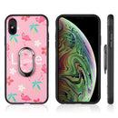 REAR 3D PRINTING CASE 360 DEGREE ROTATABLE RING STAND IPHONE XS / X - DESIGN 003