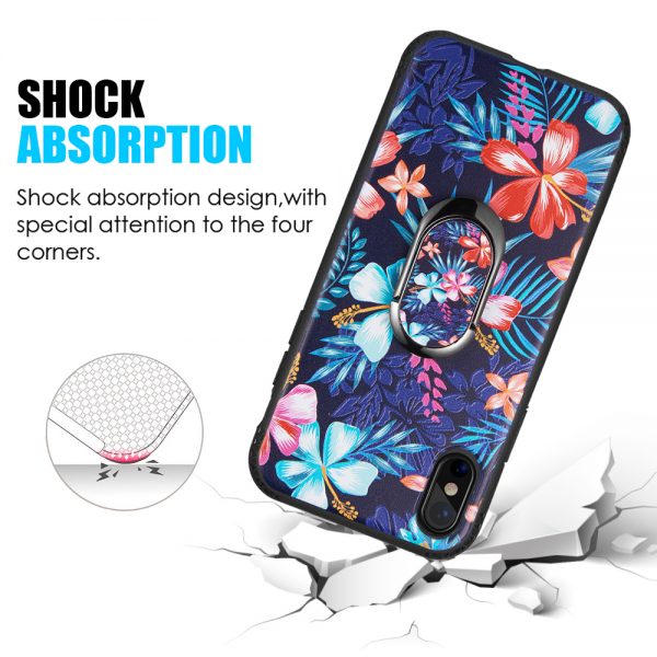 REAR 3D PRINTING CASE 360 DEGREE ROTATABLE RING STAND IPHONE XS MAX