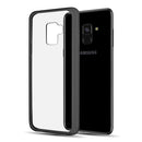SAMSUNG GALAXY A8 (2018) FUSION CANDY TPU WITH CLEAR ACRYLIC BACK - BLACK