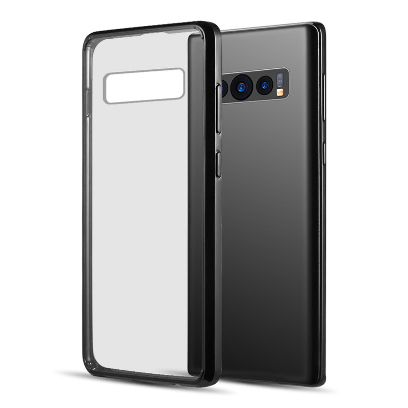SAMSUNG GALAXY S10 FUSION CANDY TPU WITH CLEAR ACRYLIC BACK - BLACK