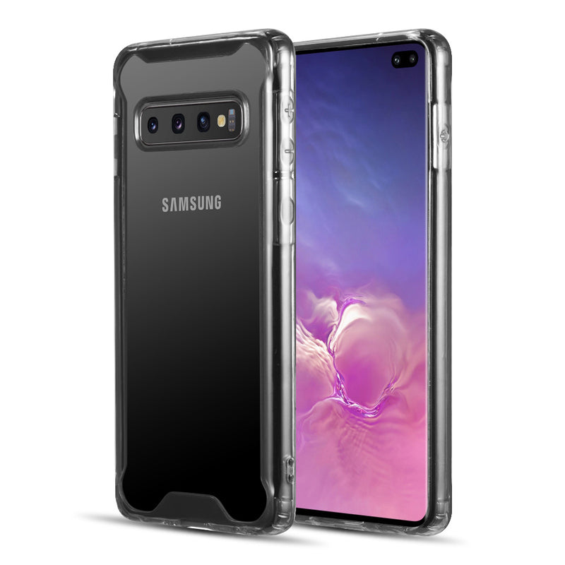 FUSION CANDY TPU WITH CLEAR ACRYLIC BACK SHOCK RESISTANT CASE SERIES 2 FOR GALAXY S10 PLUS - SMOKE