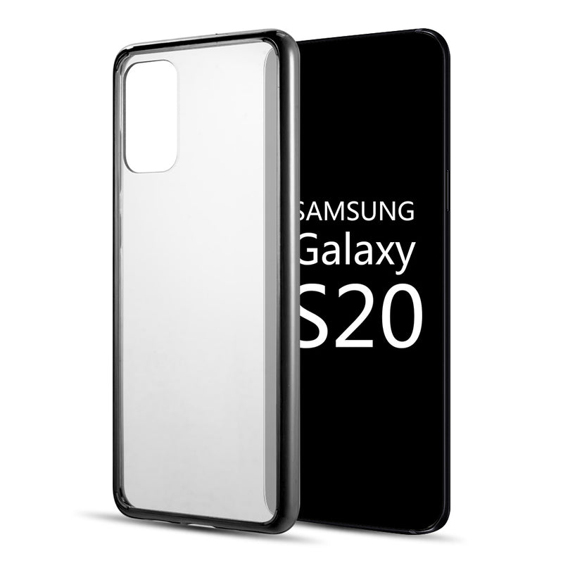 SAMSUNG GALAXY S20 (6.2") FUSION CANDY TPU WITH CLEAR ACRYLIC BACK - BLACK