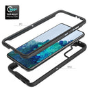 SAMSUNG GALAXY S21+ CLEAR RUGGED BUMPER W/ HARD PC CLEAR BACK SHOCKPROOF BLACK