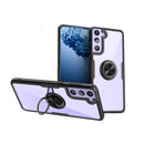 SAMSUNG GALAXY S21+ CARBON FIBER FRAME CASE W/ MAGNET RING STAND BLACK