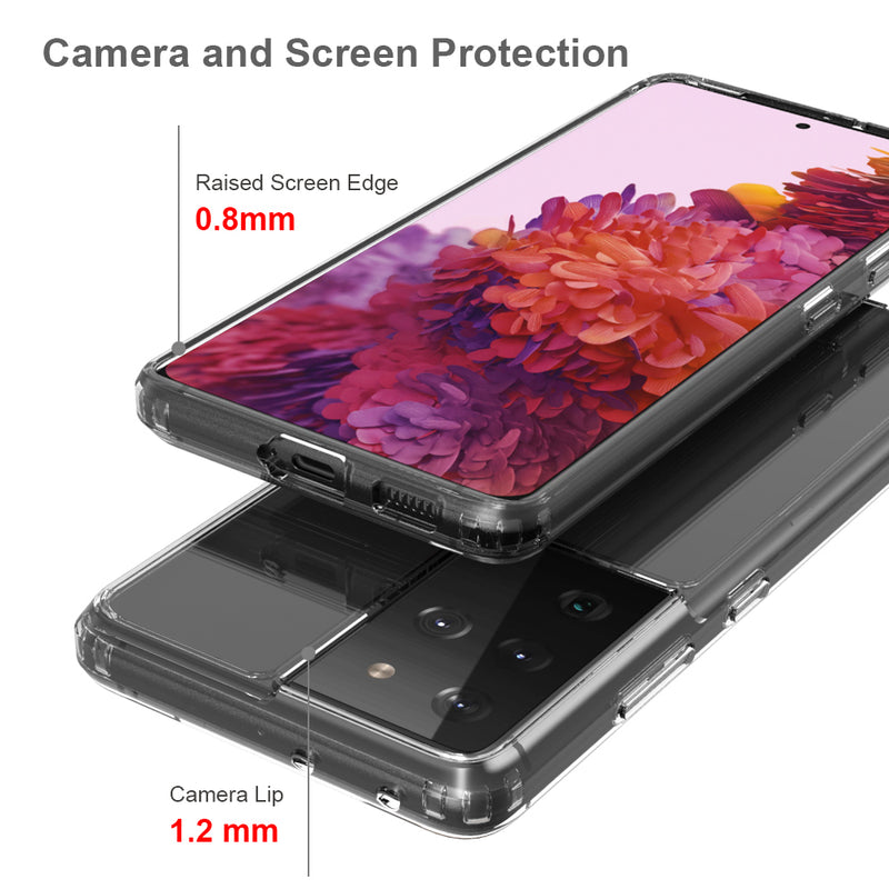 SAMSUNG GALAXY S21 ULTRA FUSION CANDY TPU WITH CLEAR ACRYLIC BACK CLEAR
