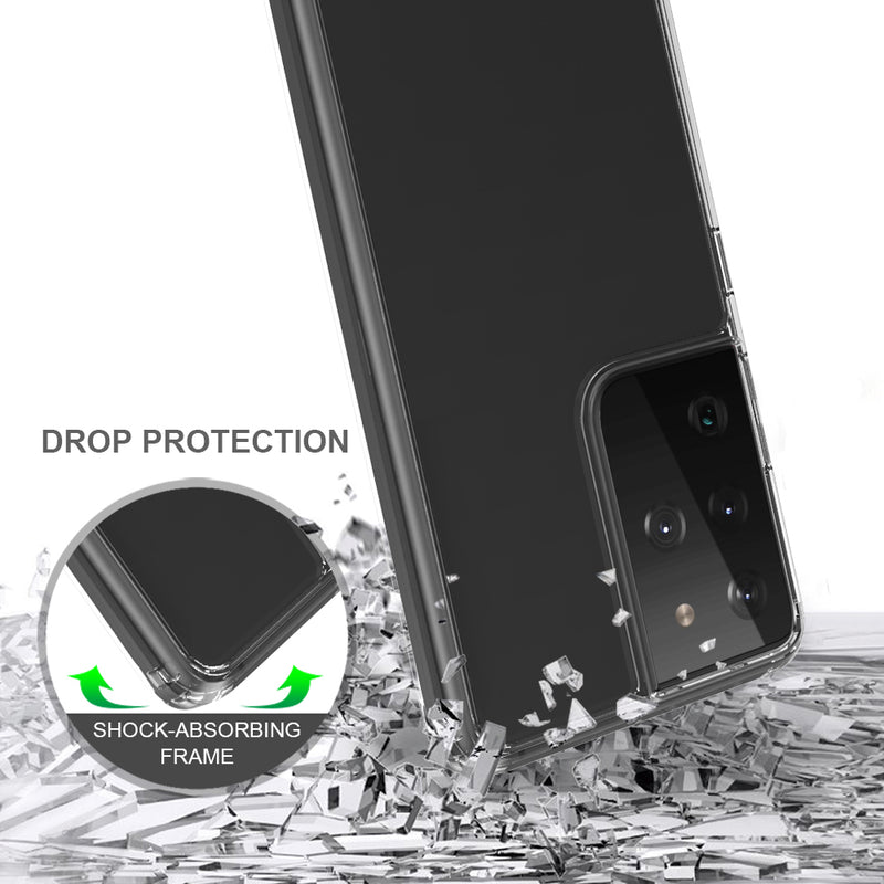 SAMSUNG GALAXY S21 ULTRA FUSION CANDY TPU WITH CLEAR ACRYLIC BACK CLEAR