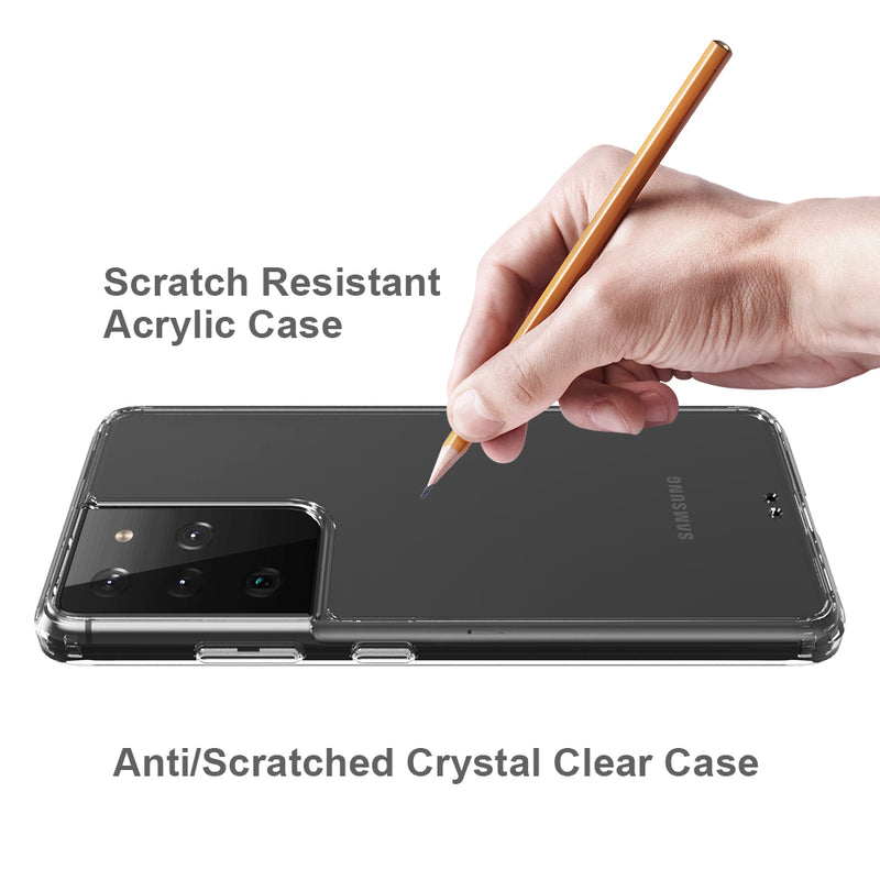 SAMSUNG GALAXY S21 ULTRA FUSION CANDY TPU WITH CLEAR ACRYLIC BACK CLEAR