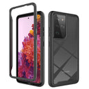 SAMSUNG GALAXY S21 ULTRA CLEAR RUGGED TPU BUMPER CLEAR BACK SHOCKPROOF BLACK