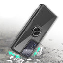 SAMSUNG GALAXY S21 ULTRA CARBON FIBER FRAME CASE W/ MAGNET RING STAND BLACK